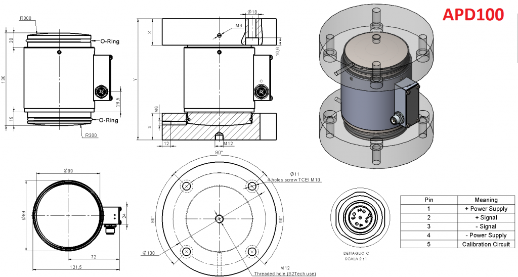 APD100 overall dimensions1